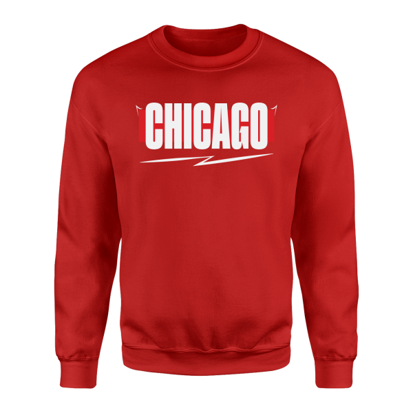 Chicago Kırmızı Sweatshirt