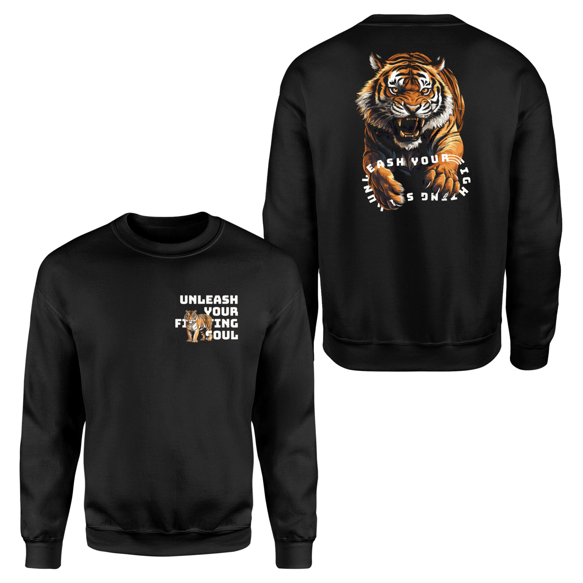 Unleash Your Fighting Soul | Tiger Siyah Sweatshirt