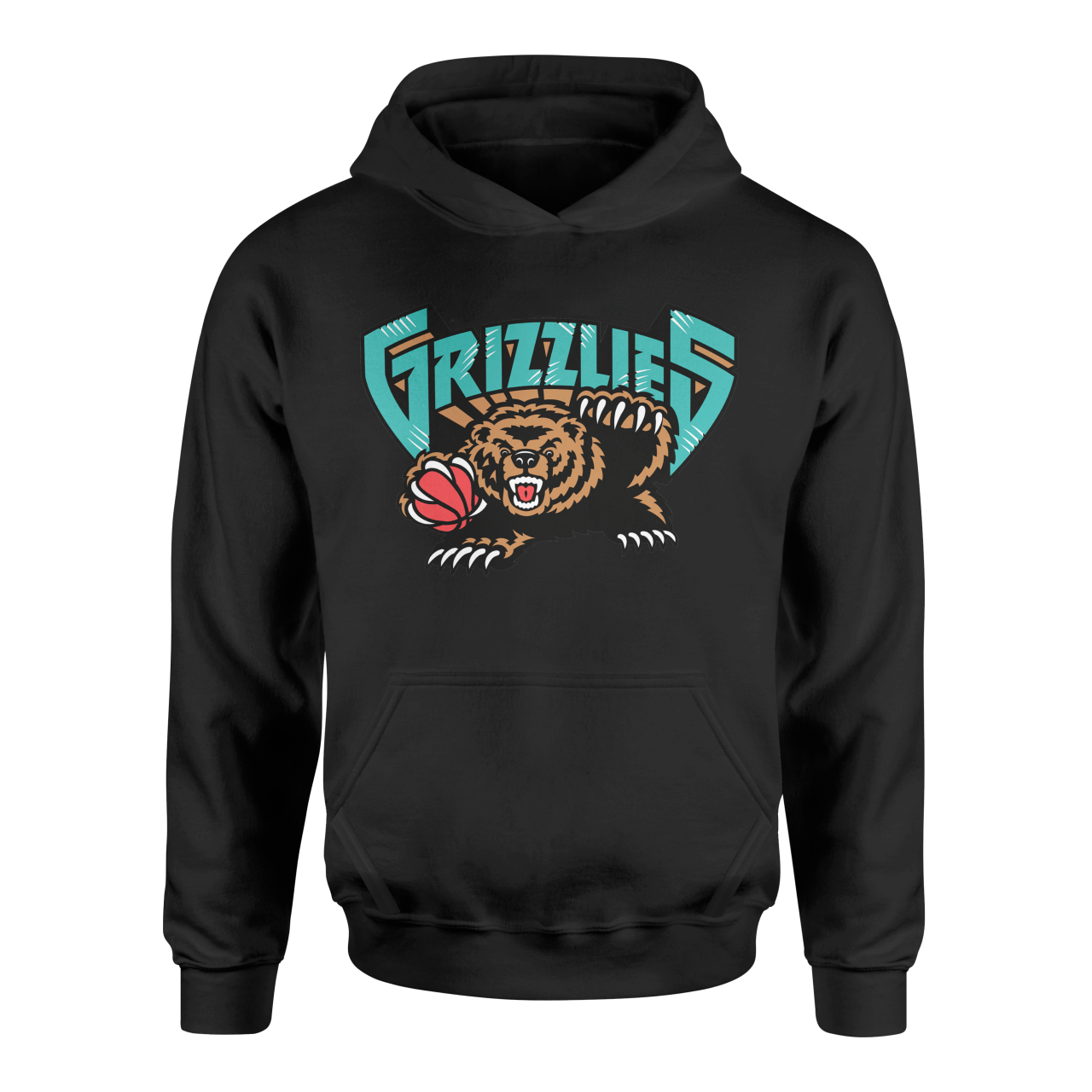 Memphis Retro Siyah Hoodie