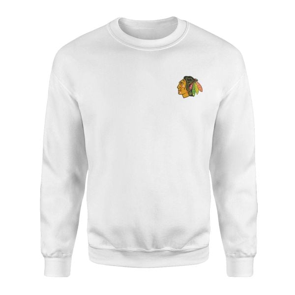 Chicago Blackhawks Beyaz Sweatshirt