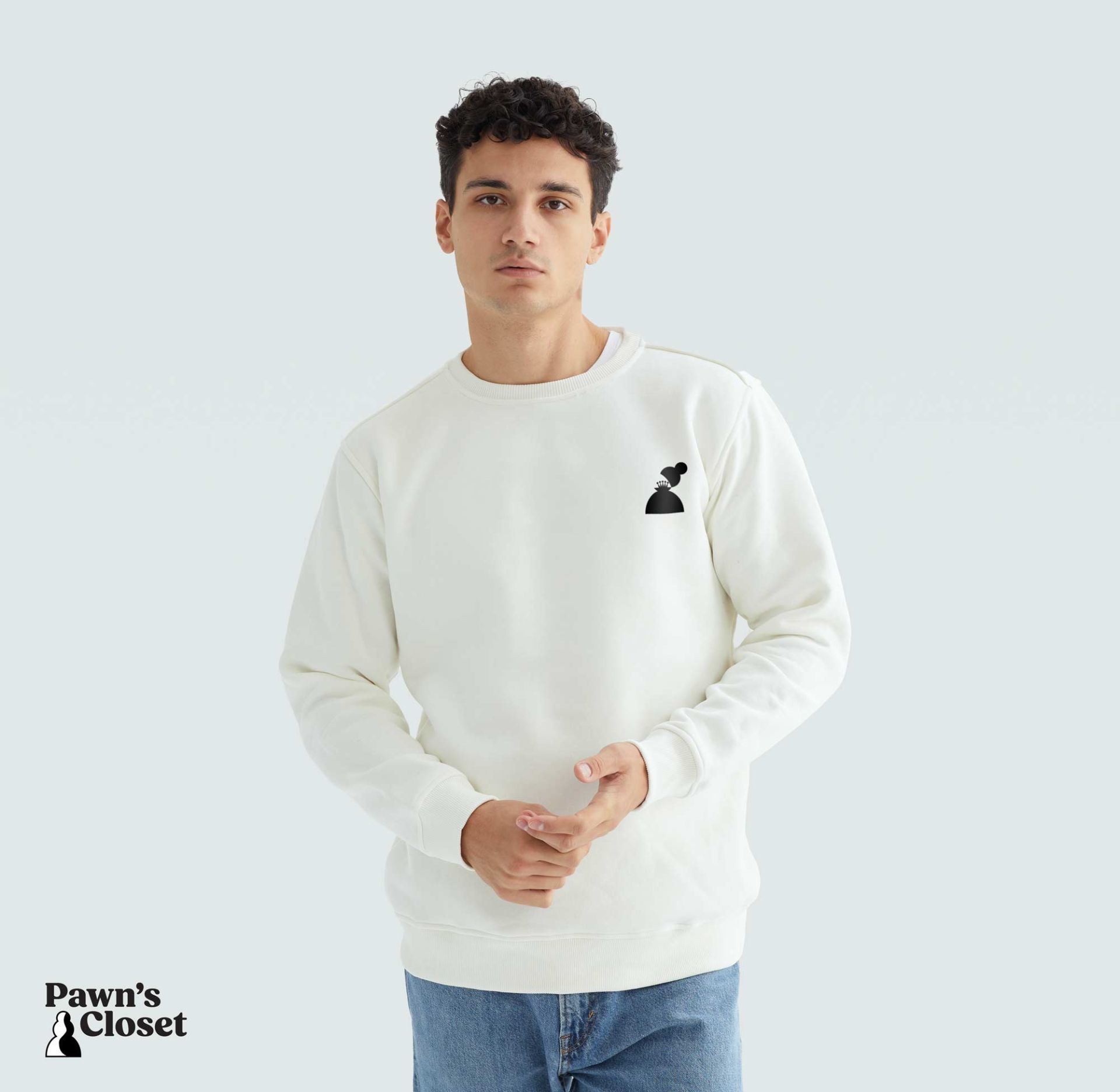 Pawn's Closet™﻿ Pawn's Journey Beyaz Sweatshirt