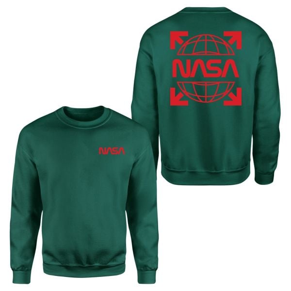 NASA Nefti Yeşili Sweatshirt