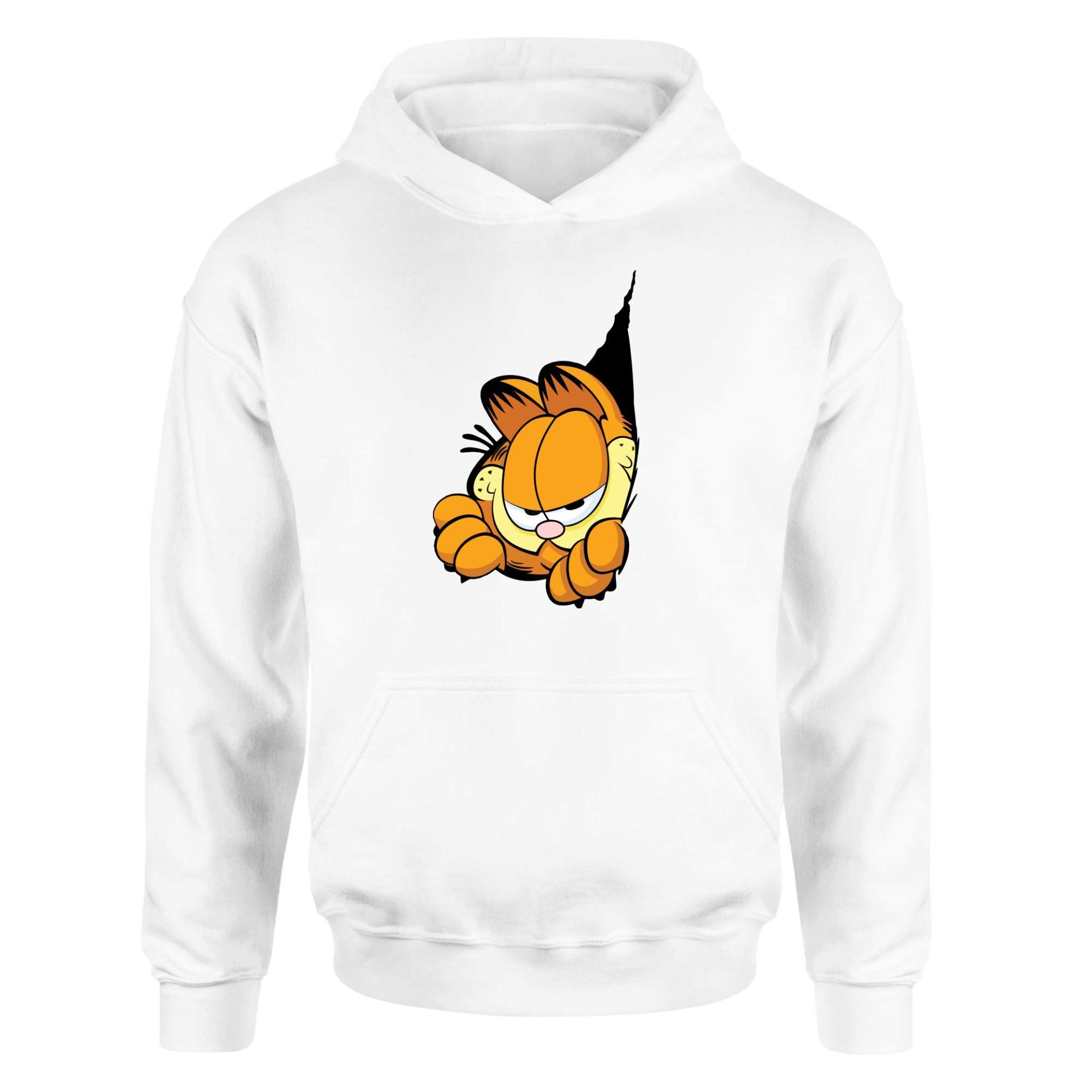 Garfield Tear Beyaz Hoodie OUTLET (LARGE)