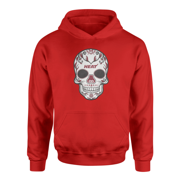 Miami Skull Kırmızı Hoodie