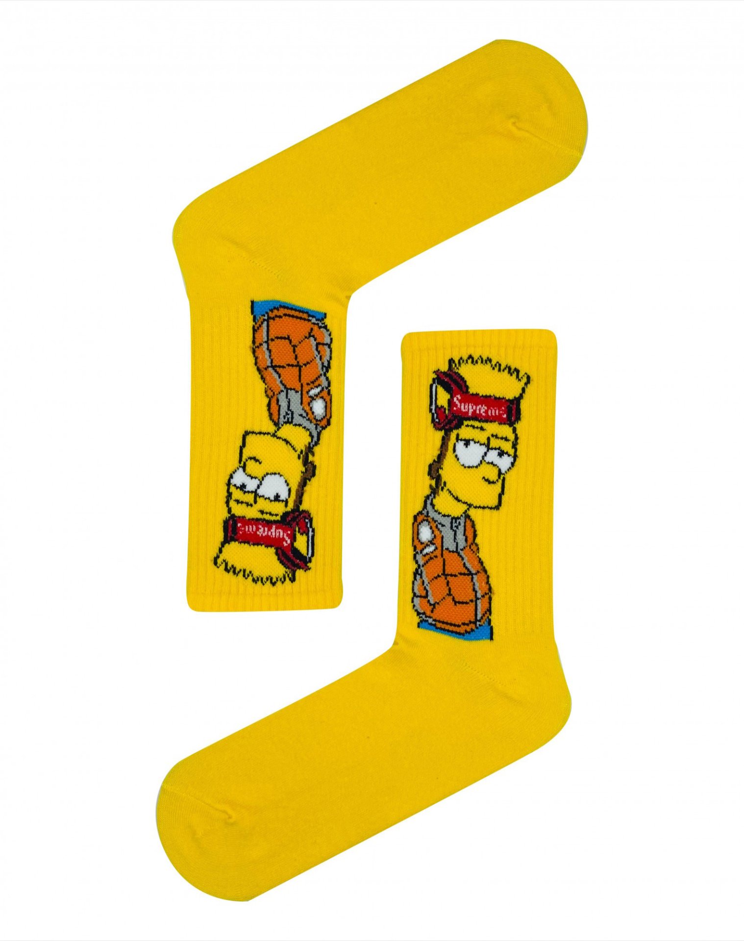 Bart Simpson Sarı Spor Çorap