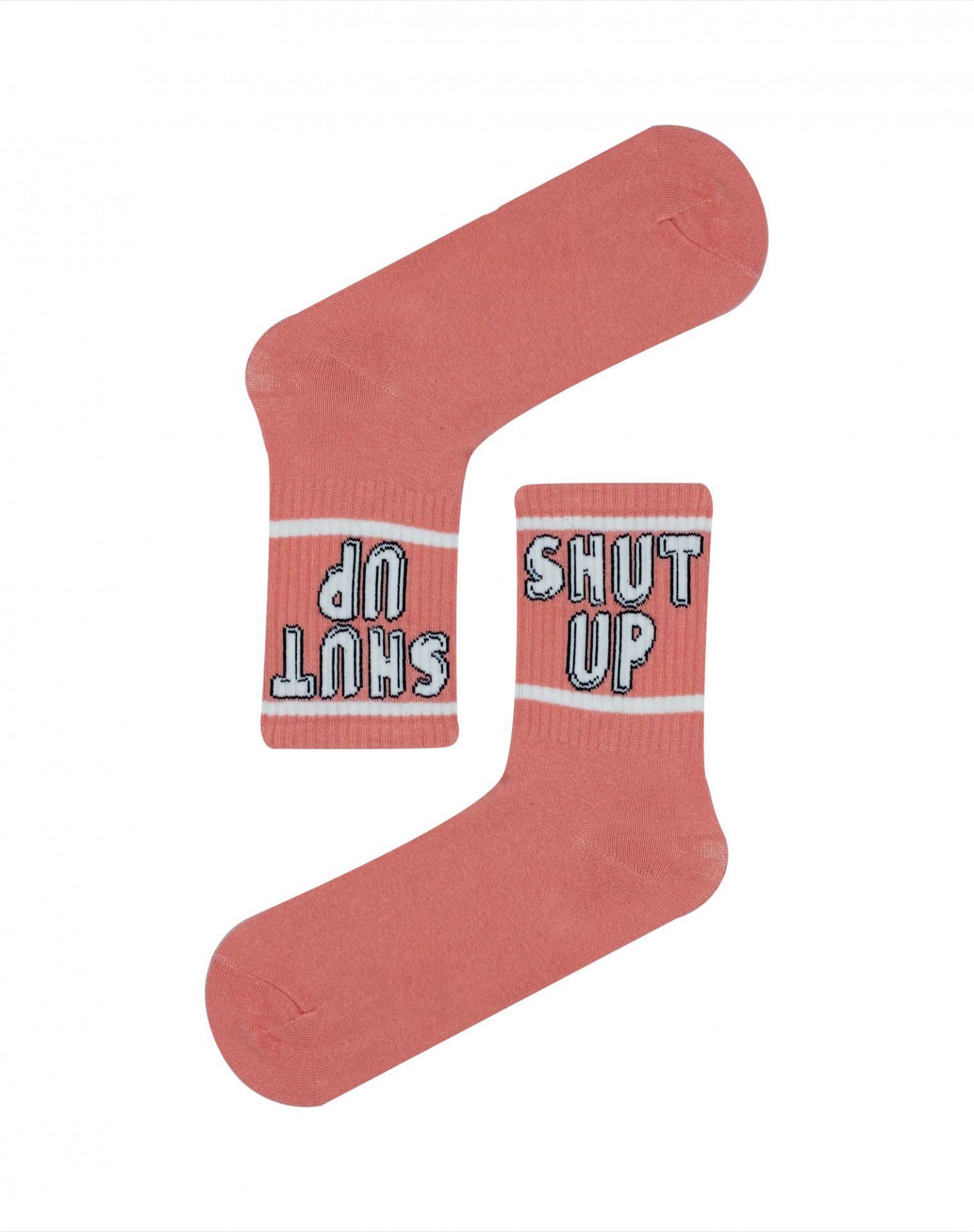 Shut Up Pembe Spor Çorap