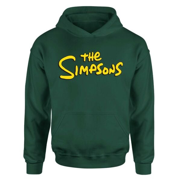 The Simpsons Koyu Yeşil Hoodie