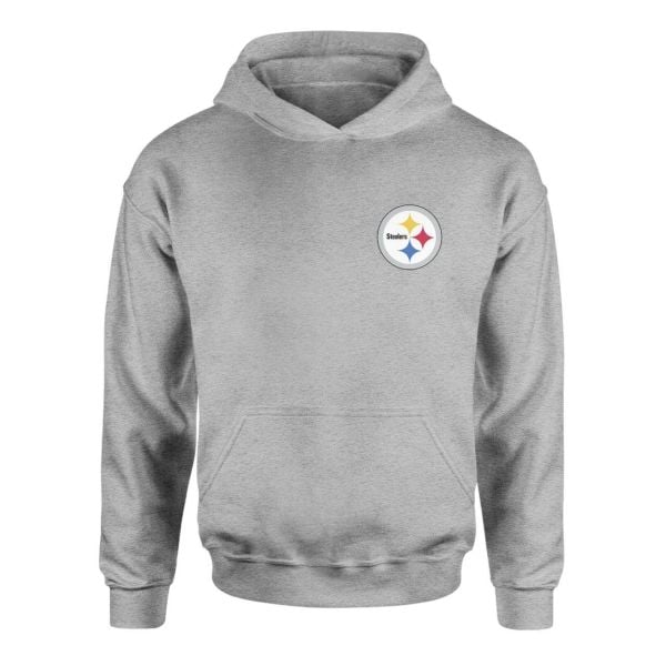 Pittsburgh Steelers Superior Logo Gri Hoodie