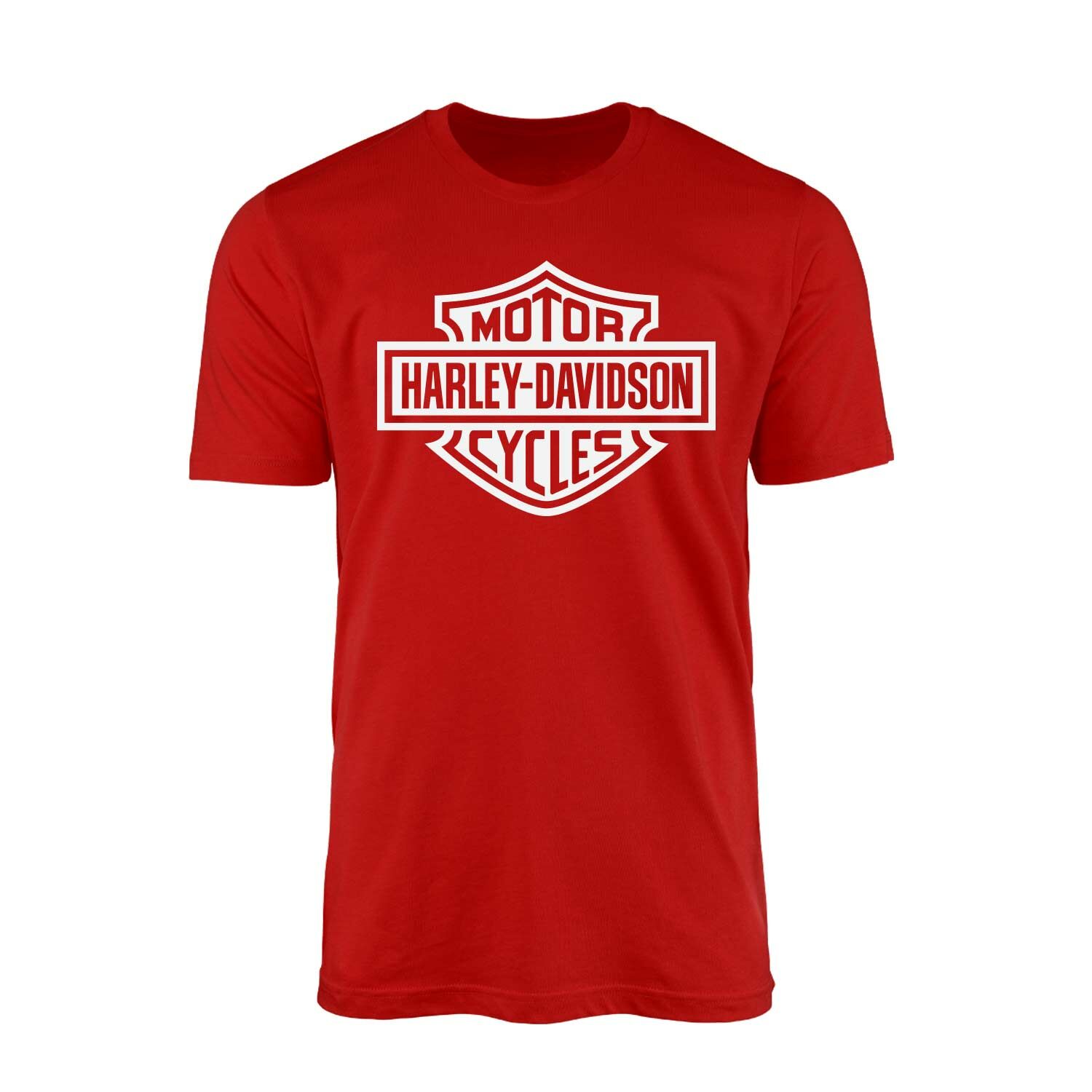 Harley Davidson Badge Kırmızı Tişört