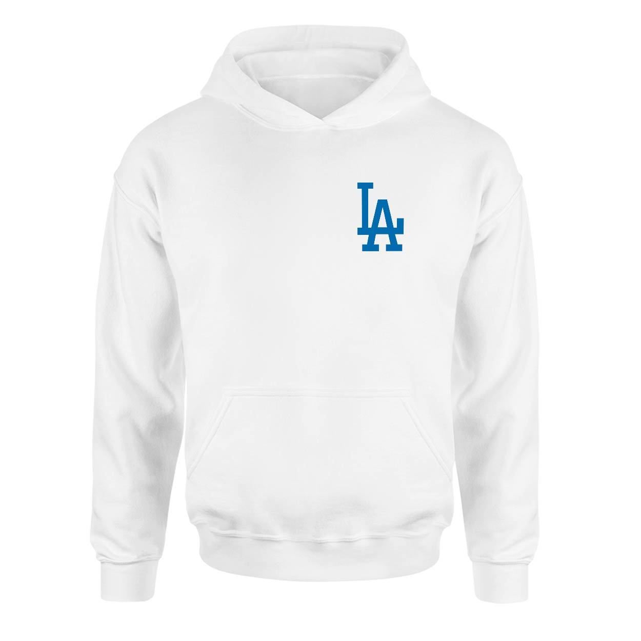 LA Dodgers Logo Beyaz Hoodie