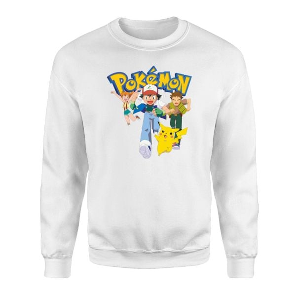 Pokemon Beyaz Sweatshirt