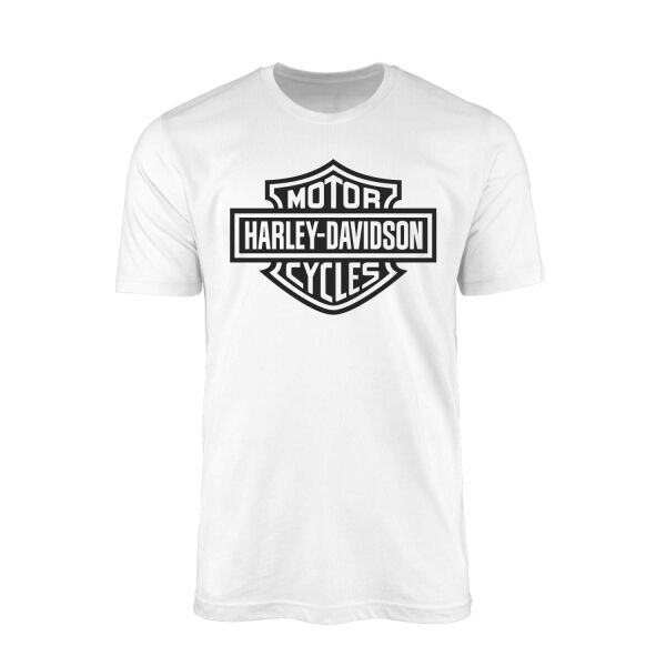 Harley Davidson Badge Beyaz Tişört