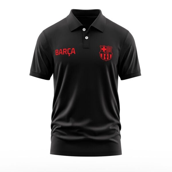 FC Barcelona Siyah Polo Tişört