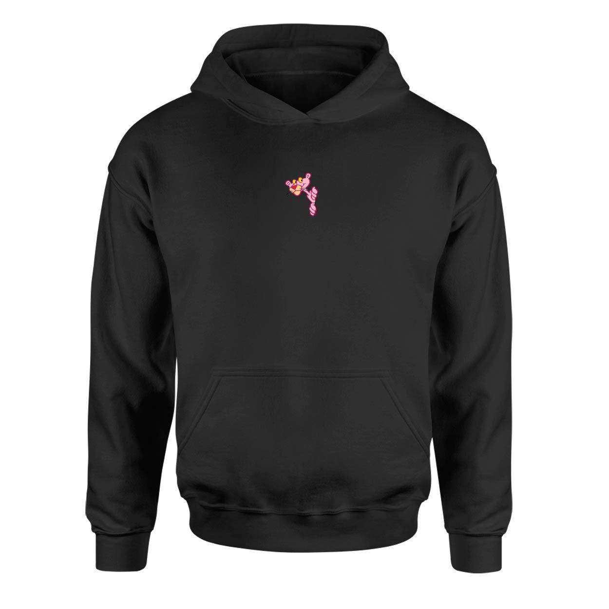 Pembe Panter Siyah Hoodie