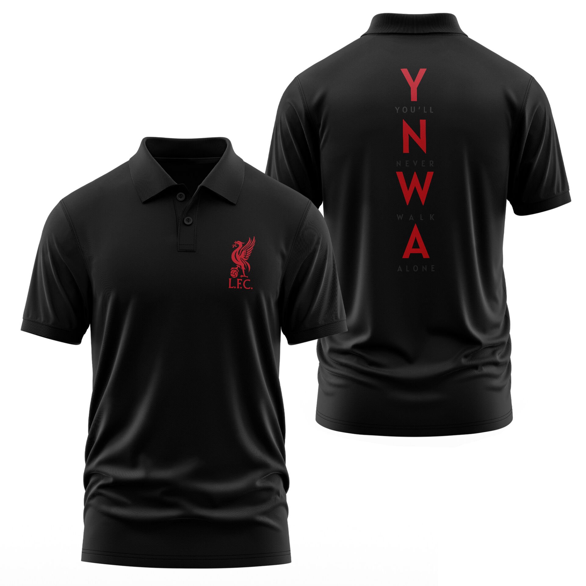 Liverpool Football Club | YNWA Siyah Polo Tişört