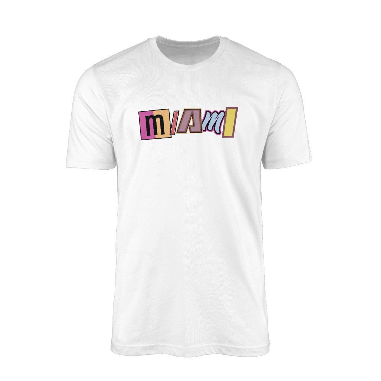 Miami All in Design Beyaz Tshirt