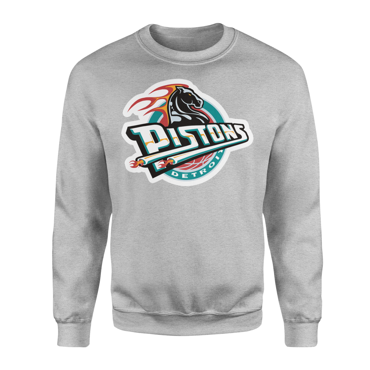 Detroit Pistons Gri Retro Sweatshirt