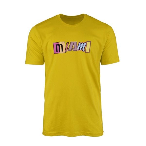 Miami All in Design Sarı Tshirt