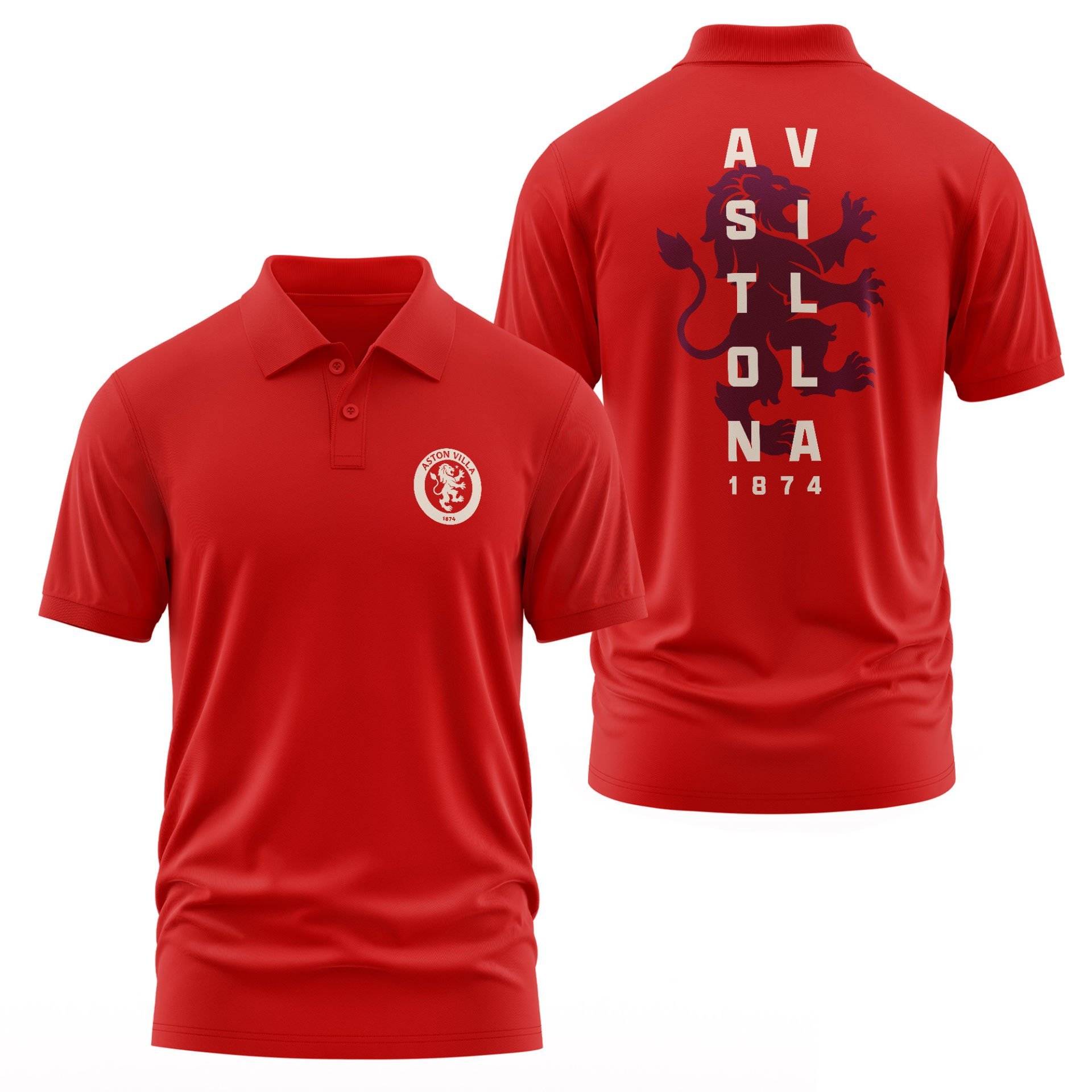 Aston Villa Football Club Kırmızı Polo Tişört