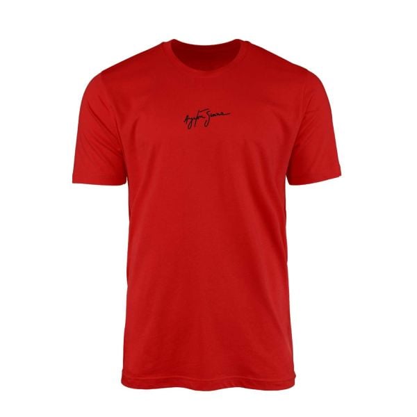 Ayrton Senna Signature Kırmızı Tişört
