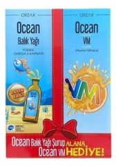 Ocean Portakal Aromalı Balık Yağı 150 Ml+Ocean Vm Portakal Aromalı 150 Ml