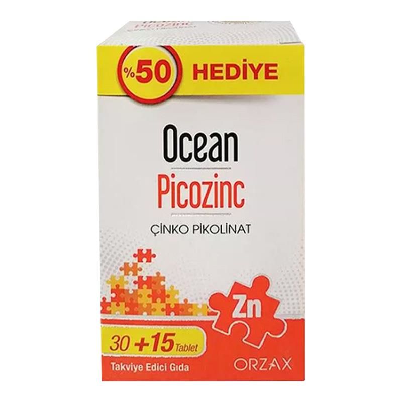 Orzax Ocean Picozinc 30 Tablet + 15 Tablet Hediye SKT:08.26