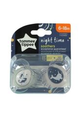 Tommee Tippee Night Time Soothers 6-18 Ay Şeffaf