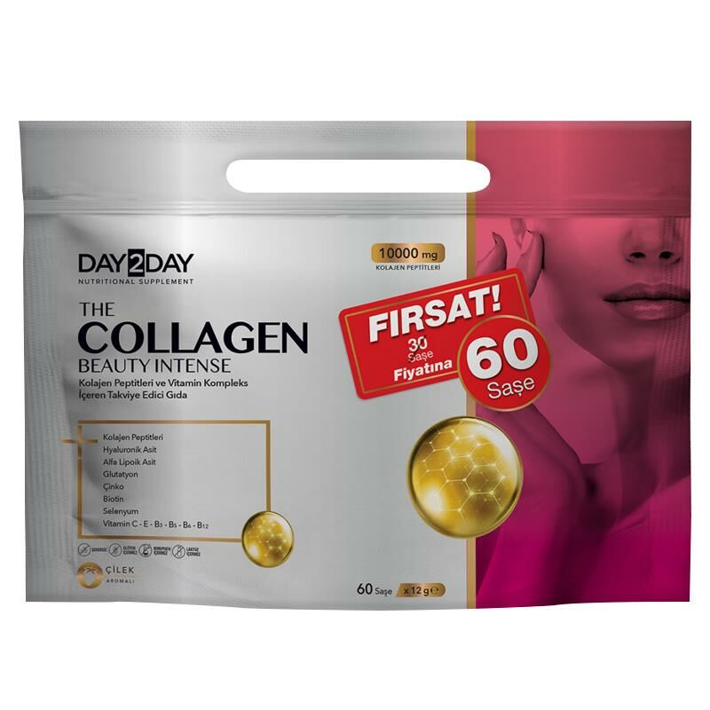 Day2Day The Collagen Beauty Intense Çilek Aromalı 60 Saşe SKT:05.26