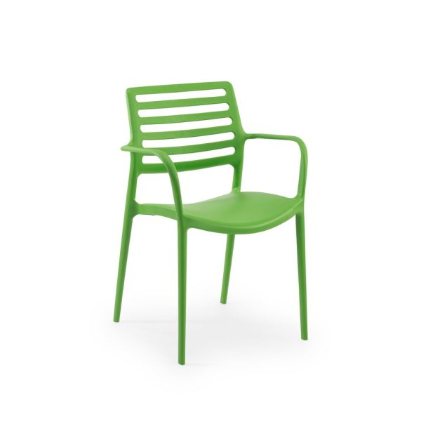 Yeşil Kollu Dış Mekan Bahçe Sandalyesi Mutfak Cafe Restaurant Otel Teras Balkon Veranda ve Bahçe İçin Ideal Model