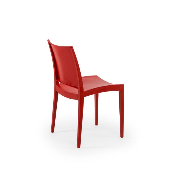 Kırmızı Renkli Dış Mekan Plastik Bahçe Sandalyesi Mutfak Cafe Restoran Otel Teras Balkon Veranda için İstiflenebilir Sandalye