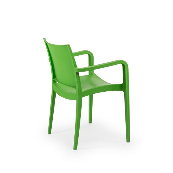 Fıstık Yeşili Renkli Kollu Dış Mekan Bahçe Sandalyesi Çeşitli Mekanlarda Estetik ve Dayanıklı Oturma Çözümü