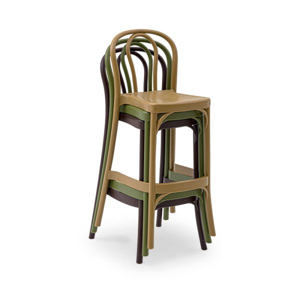 Siyah Dış Mekan Bahçe Bar Sandalyesi 75 cm Mutfak Otel Cafe Restaurant ve Ev Bahçesi için İdeal Bir Seçenek