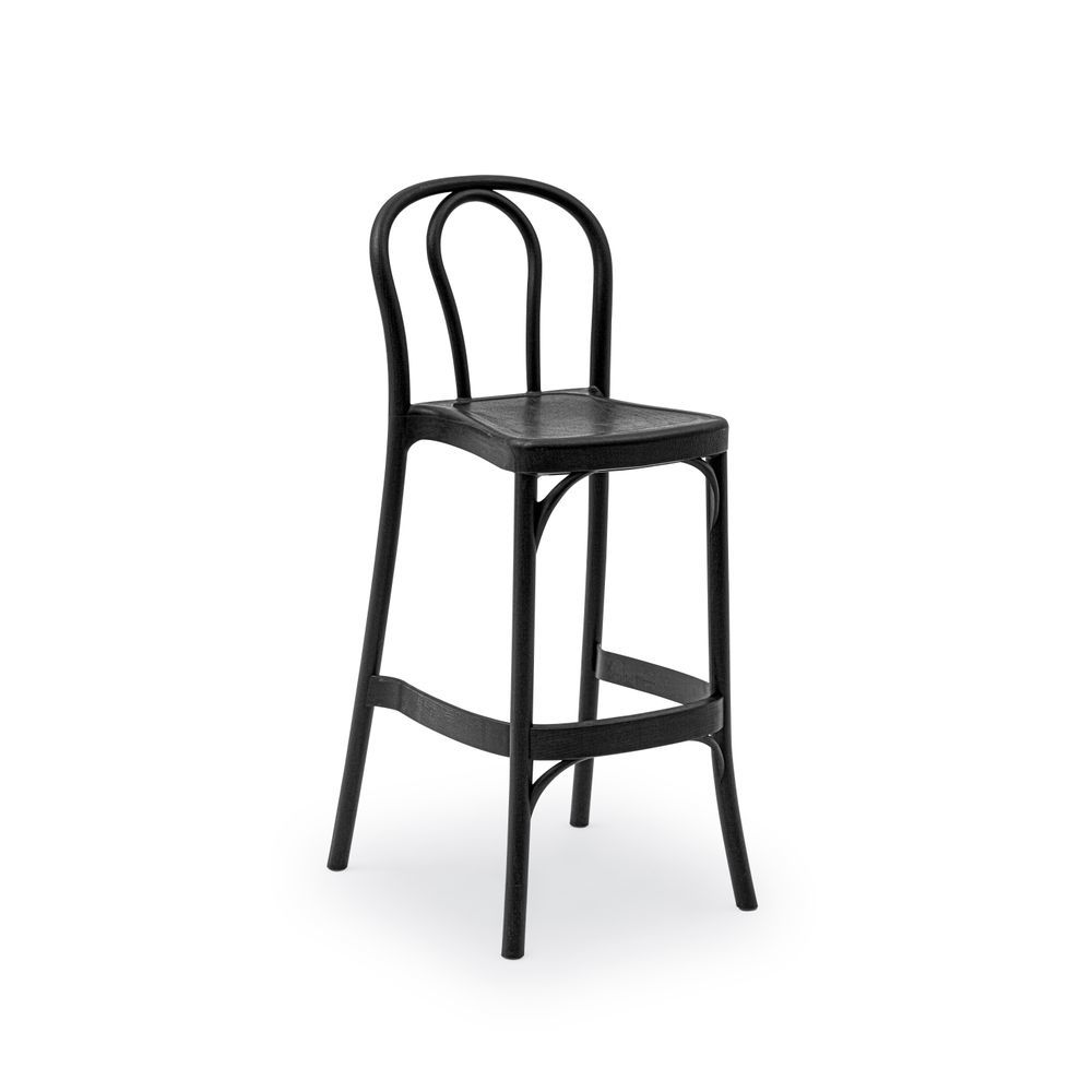 Siyah Dış Mekan Bahçe Bar Sandalyesi 75 cm Mutfak Otel Cafe Restaurant ve Ev Bahçesi için İdeal Bir Seçenek