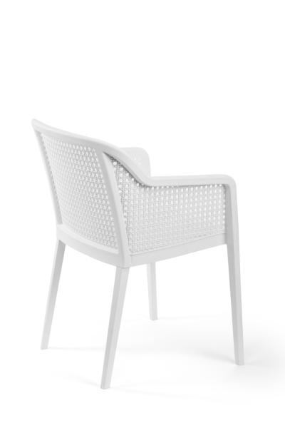 Beyaz Bahçe Masa Sandalye Takımı Masa 90x150 cm Dikdörtgen 6 Kişilik