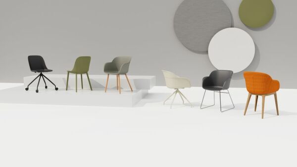 Polipropilen Plastik Metal Ayak Çimento Gri Ofis Bekleme Sandalye