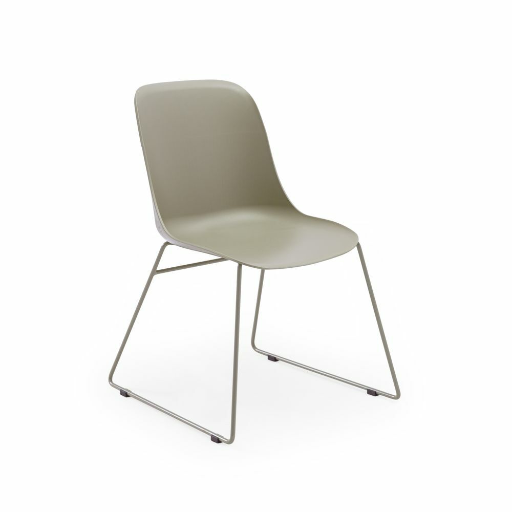 Polipropilen Plastik Metal Ayak Çimento Gri Ofis Bekleme Sandalye
