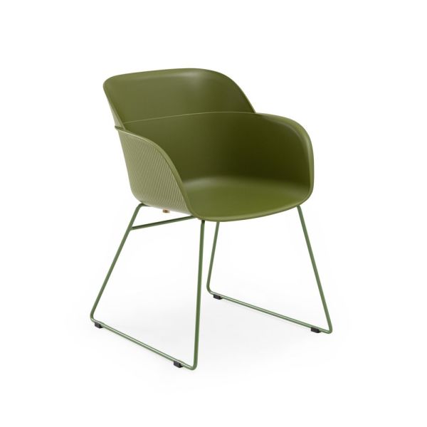 Metal Yeşil Fırın Boyalı Ayak Polipropilen Plastik Modern Haki Yeşil Ofis Bekleme Sandalye Fiyatları