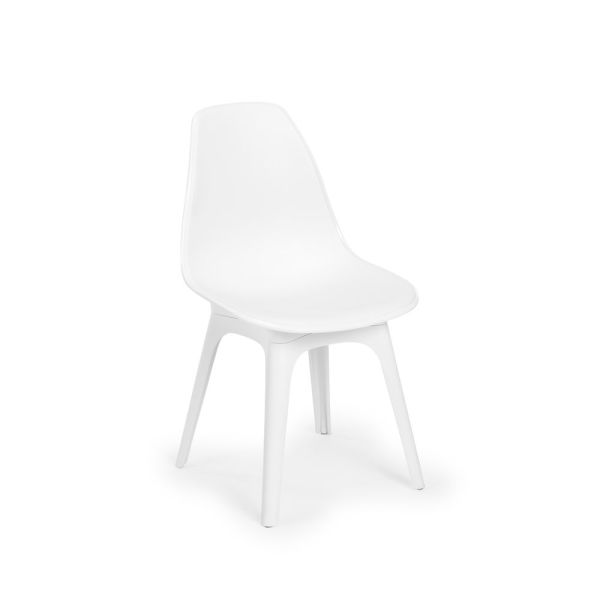 Isıya Ve Çizilmeye Karşı Çok Dayanıklı Örtü Sermeden Kullanılır Beyaz Mermer Compact Cafe Masa Sandalye Takımı 120x77.cm