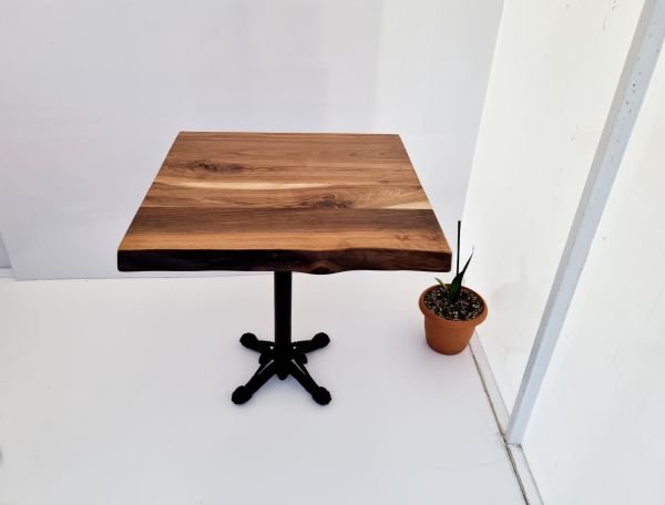 Doğal Ceviz Ağacı Kütük Cafe Masası ölçüleri 60x60.cm
