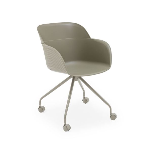 Modern Tasarım Metal Ayaklı Çimento Gri Ofis Sandalyesi