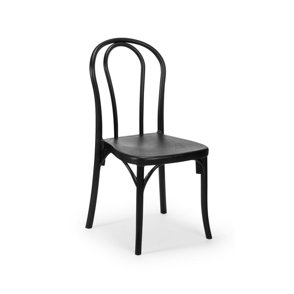 Siyah Renk Polipropilen Plastik Dış Mekan Sandalyesi