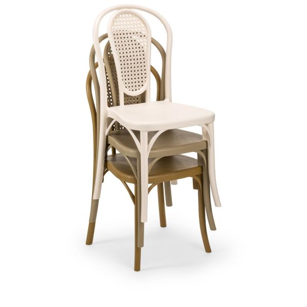 Beyaz Polipropilen İstiflenebilir Bahçe Sandalyesi: Hafif ve Dayanıklı Dış Mekan Mobilyası!