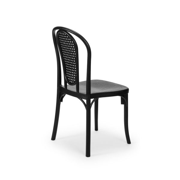 Siyah Renk Polipropilen İstiflenebilir Dış Mekan Bahçe Sandalyesi: Hafif ve Dayanıklı!