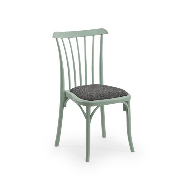 GOZO Nil Yeşili Plastik Ekru Krem Kumaş Döşemeli Sandalye Çeşitli Mekanlar İçin Model Seçenekleri