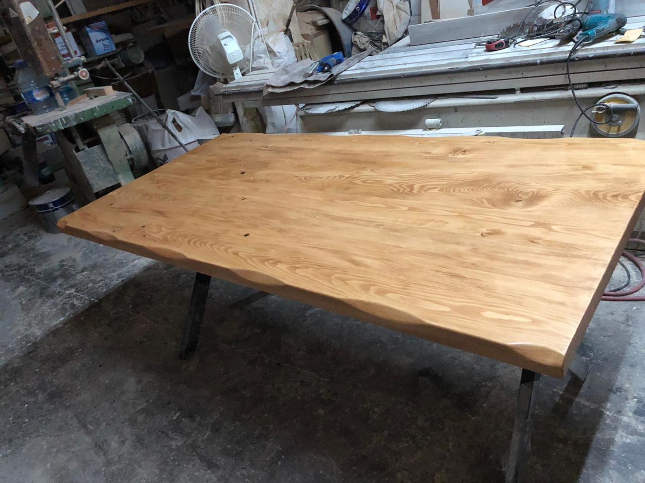 180x80 Doğal Göknar Ağacı Natuel Kayın Yemek Odası Salon Masası
