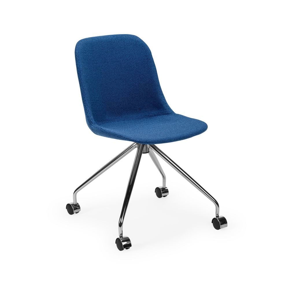 Metal Krom Ayak Mavi Ofis Sandalye
