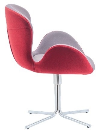 Poyraz Krom Metal Ayak Çift Renk Kırmızı Gri Ofis Bekleme Sandalye