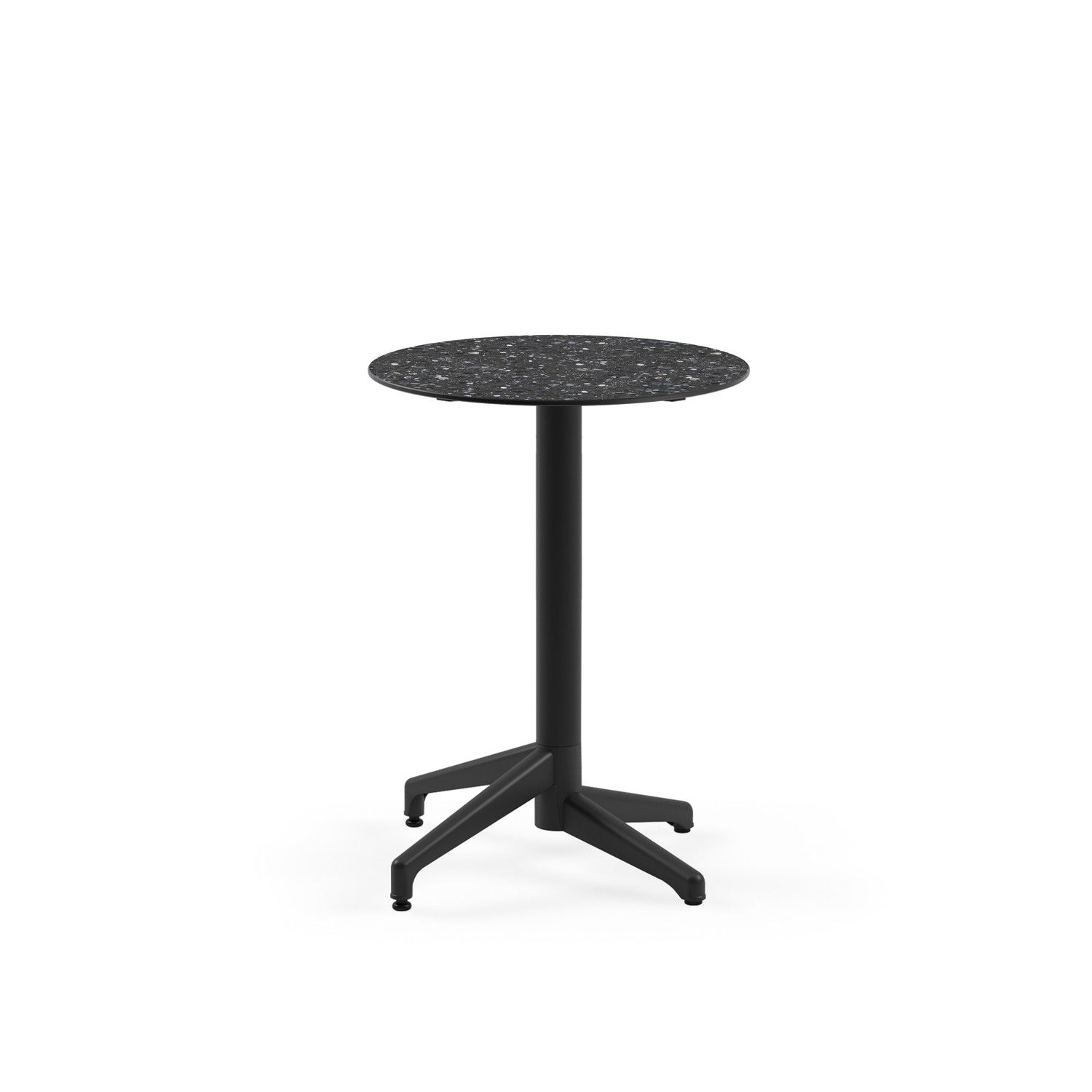 Compact Terrazzo Masa - 60 cm Yuvarlak, Paslanmaz, TSE Belgeli, Dış Mekan & İç Mekan Kullanımı, Otel, Kafe, Restoran, Bahçe, Balkon