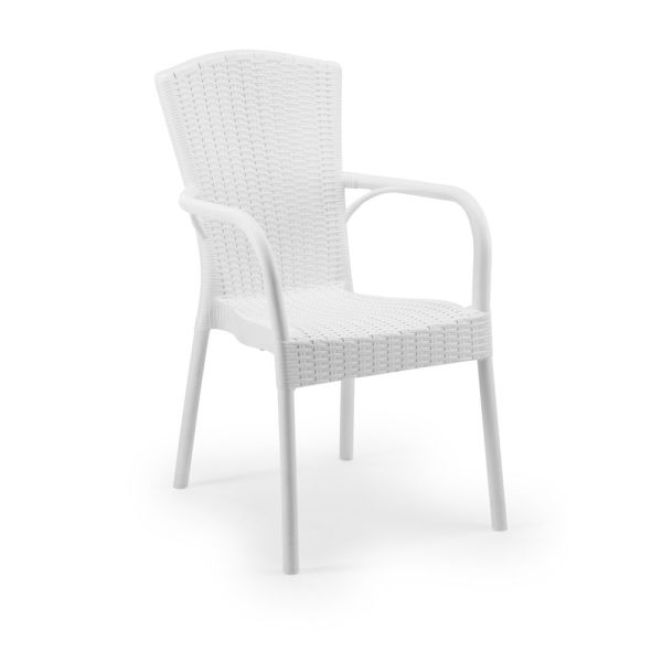 8 kişilik bahçe masa sandalye takımı beyaz 100x180.cm