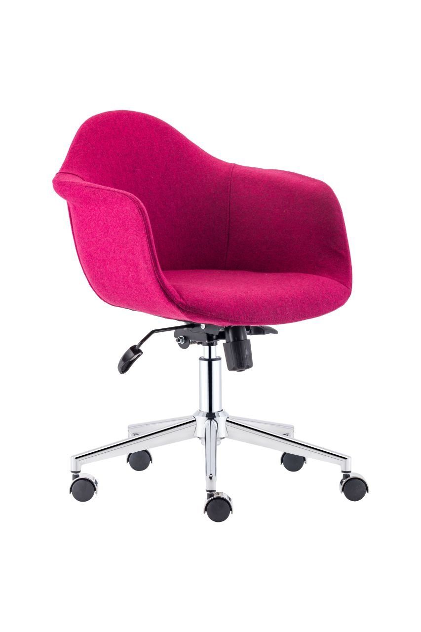 Papyon Kaliteli Malzemeden Üretilmiş Ergonomik Fuşya Kaşe Kumaş Ofis Çalışma Koltuğu